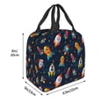 thumbnail image 3 of Disketp Spaceships and Stars for Insulated Lunch Bag for Women and Men, Perfect for Work, Hiking, Picnic, 3 of 8