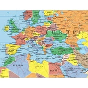 48x78 Huge World Classic Elite Wall Map Laminated