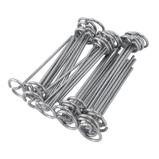 GALVANIZED CIRCLE TOP LANDSCAPE PINS 30PCS G SHAPE STAKES FOR BIRD NETTING TENTS