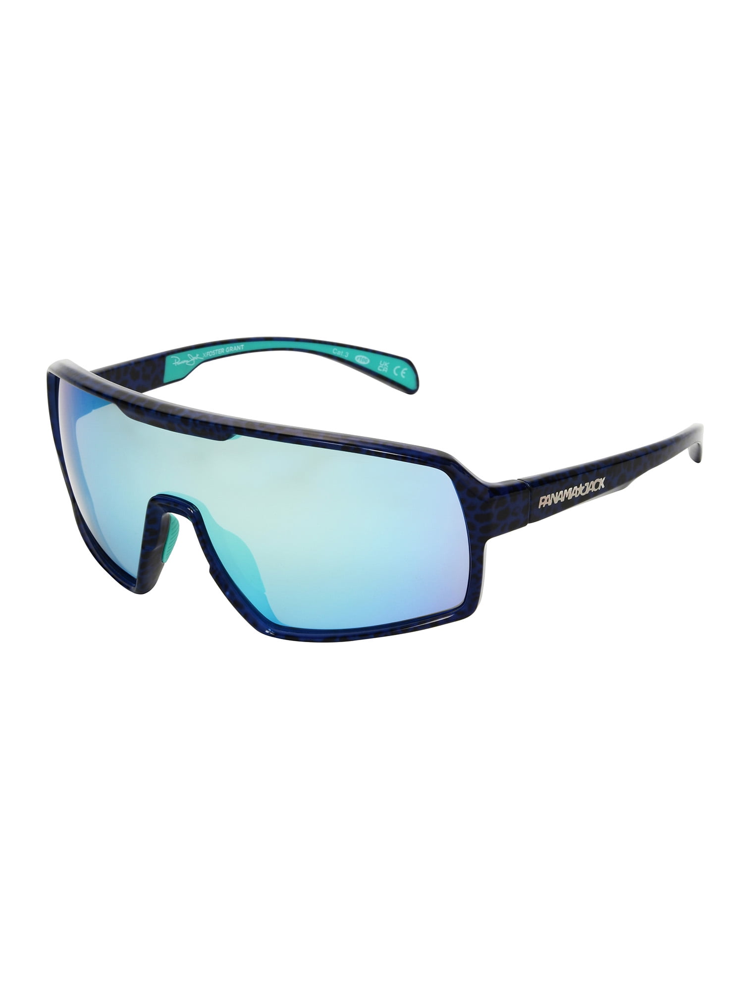 Panama Jack x Foster Grant Blue Wrap-Around Unisex Sunglasses