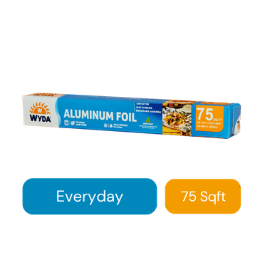 Wyda Everyday Aluminum Foil Rolls, 75 Sqft, 3 Pack