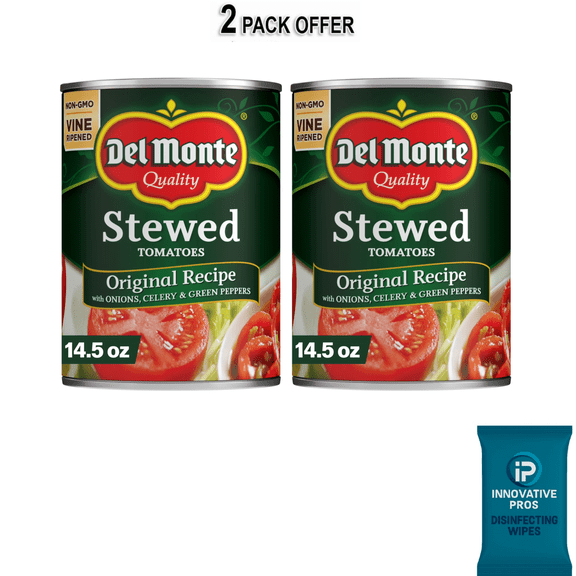 Del Monte Stewed Tomatoes with Onions, Celery and Green Peppers, 14.5 oz Can