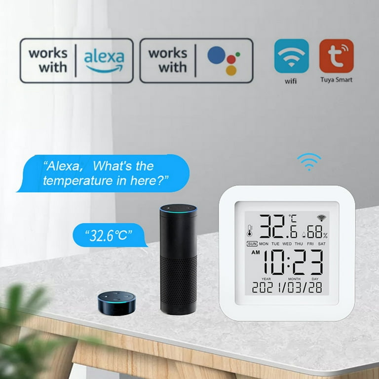Irfora Smart WiFi IR Controlador de Aire Acondicionado Termostato con  Pantalla LCD App Control Temperatura Humedad Sensor Monitor Compatible con  Home para Mini Split AC portátil : : Herramientas y Mejoras del