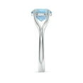 thumbnail image 3 of Angara Natural 2.3 Ct. Aquamarine Solitaire Ring in 14K White Gold for Women (Ring Size: 4), 3 of 10