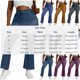 thumbnail image 3 of Pantalones de Cintura Alta para Mujeres Casual Cintura Elástica Caminando con Bolsillos Pantalones Impresos No Tela de Denim Imitación Pantalones de Denim Cómodos para Salir, 3 of 8