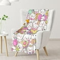 thumbnail image 2 of Cat Throw Blanket for Girls - 40x50 Inches Cartoon Throw Blanket for Boys - Pink Soft Fuzzy Plush Blankets for Chair, Sofa, 2 of 6