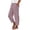 Wine Cropped Pants Flowy Trousers, variant on JOANKDMI Cropped Pants for Women Striped Casual Summer Capris High Elastic Waist Loose Fit Wide Leg Flowy Trousers with Side Buttons Pockets Vacation Essential