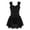 Black, variant on Girls Ballet Dress for Kids Lyrical Dance Costume Gymnastics Figure Skating Mesh Leotard Black 12