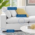 thumbnail image 2 of Modway Commix 5-Piece Down Filled Overstuffed Performance Velvet Sectional Sofa in White, 2 of 10