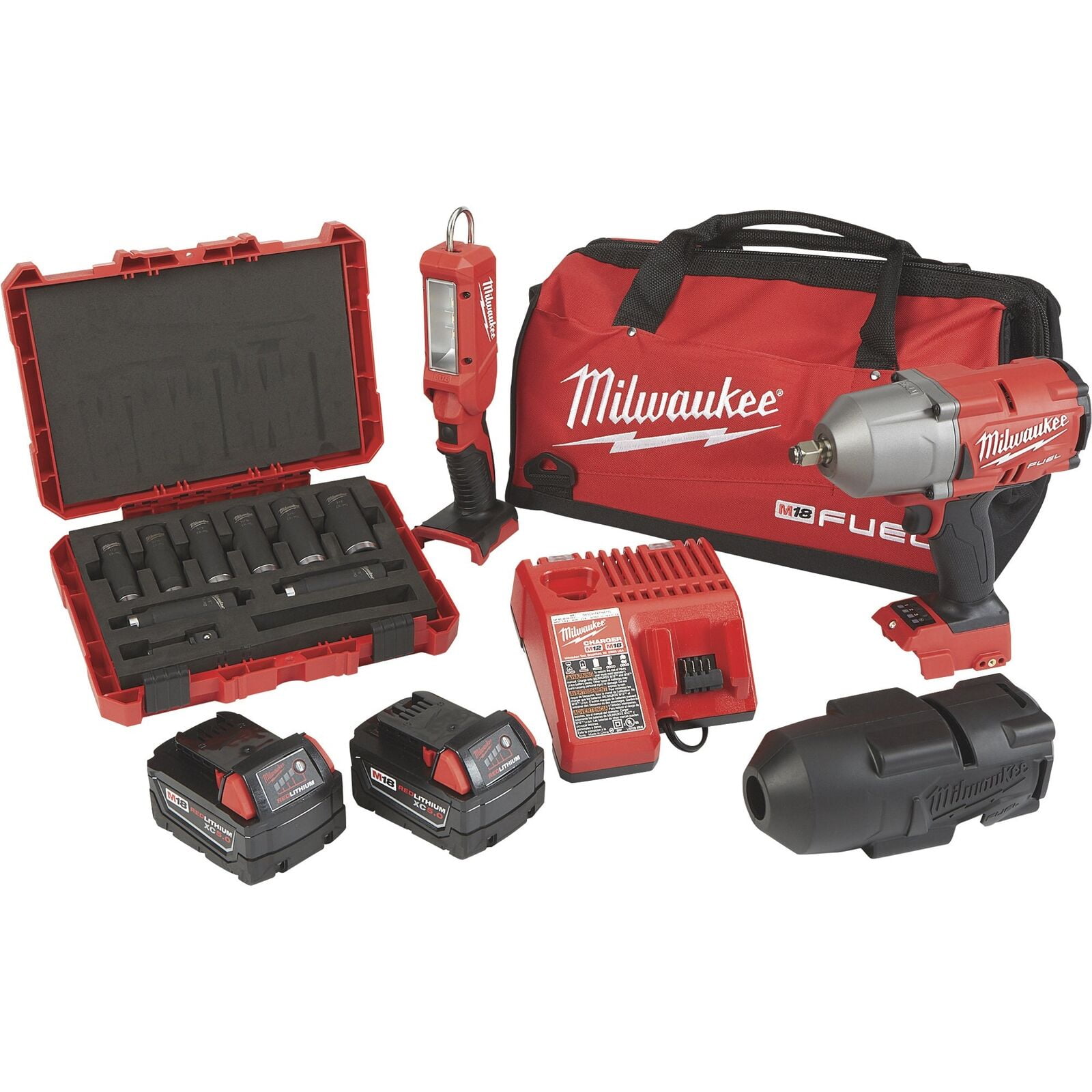 Milwaukee M18 FUEL LiIon Cordless 1/2in Impact Wrench LED Light and
