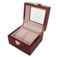 thumbnail image 1 of Estuche para reloj, caja de reloj brillante de viaje portátil de 2 rejillas, caja de almacenamiento para reloj, máxima confiabilidad, 1 of 9
