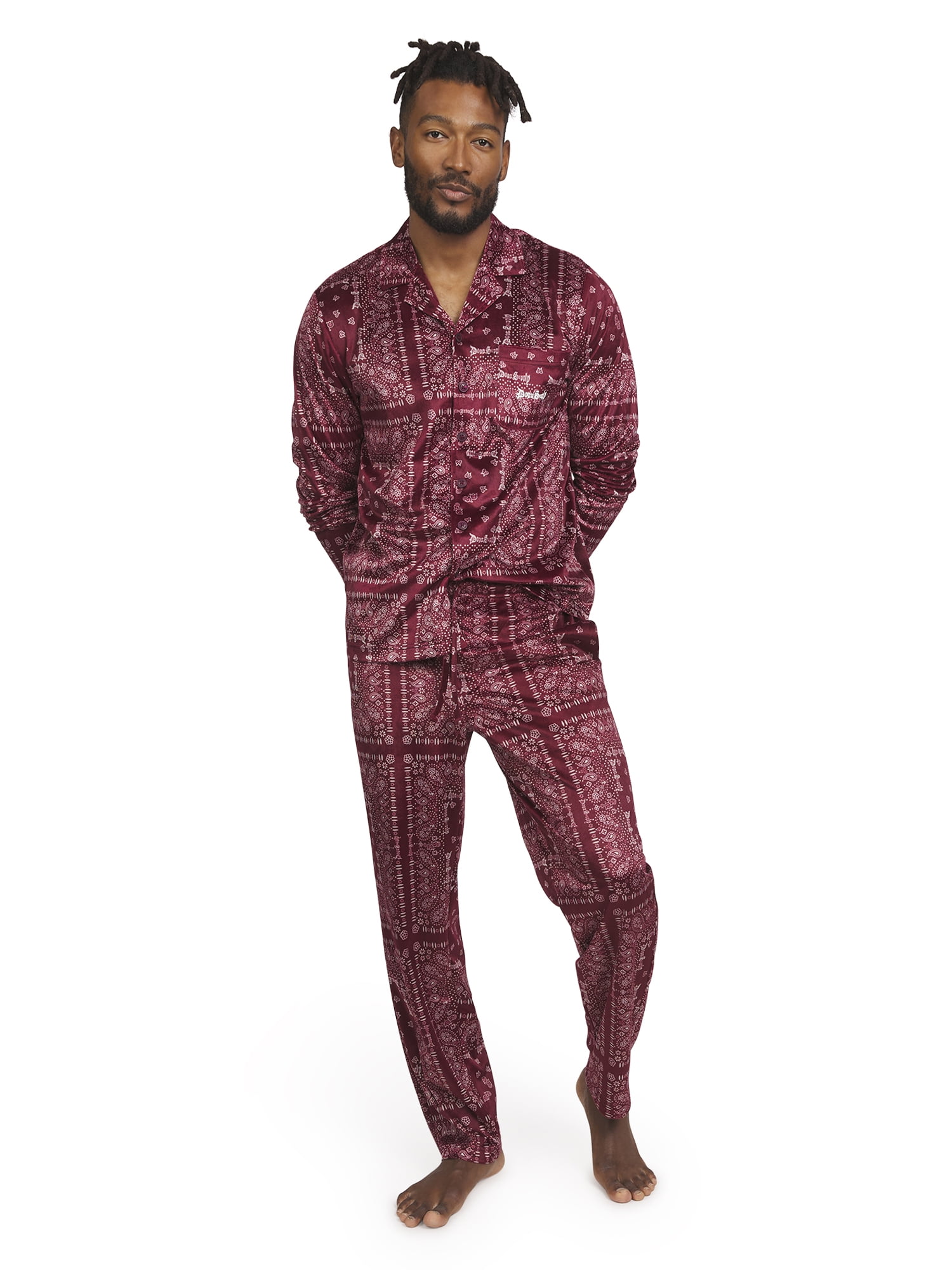 Dogg Supply by Snoop Dogg men's Microfleece Pajama Set - Walmart.com
