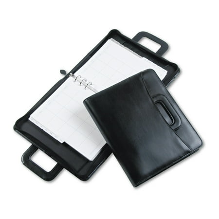 FranklinCovey Sierra Simulated Leather Organizer Deluxe Starter Set, 10-3/4 x 13 1/2, Black