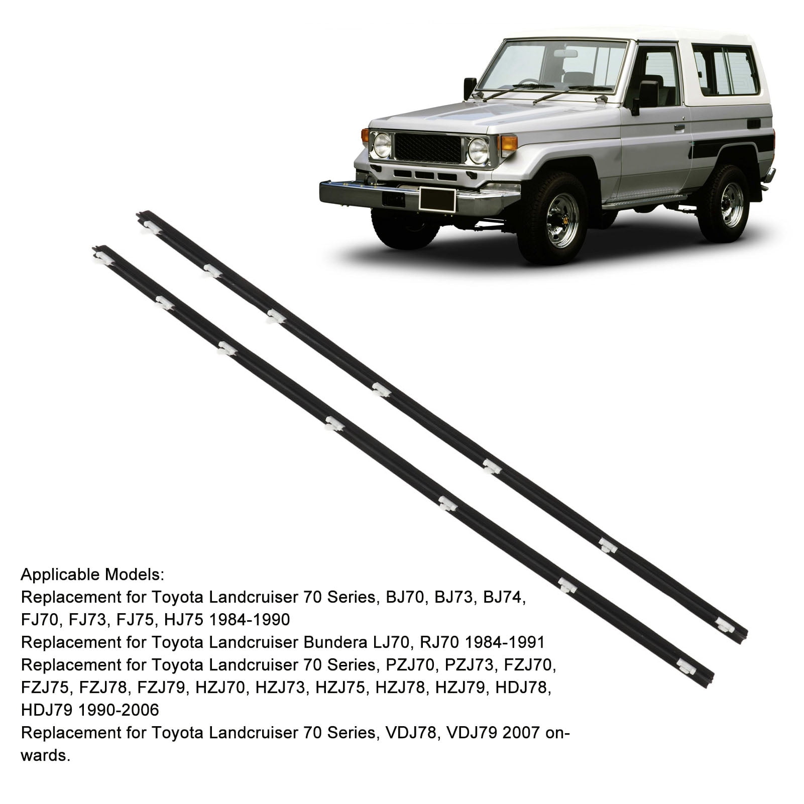 68160 90K00, 1 Pair Car Door Seal Strip Anti Aging Tight Sealing
