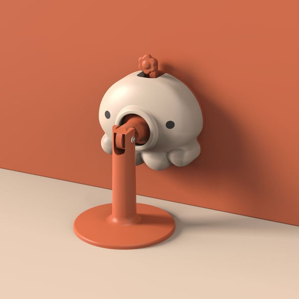 Tope de puerta autoadhesivo naranja de 2 uds, soporte de Tope de puerta de silicona, gratis con tope de puerta de casa reutilizable duradero, sin necesidad