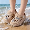 thumbnail image 4 of MDUKONU Toddler Boys Girls Garden Clogs Cartoon Slides Shoes On Slipper Water Sandals For Little Kids Khaki, 4 of 6