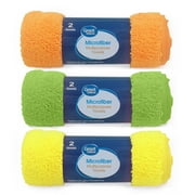 Great Value Multipurpose Microfiber Household Cleaning Cloth, Wipe, 2 Count, Multicolor