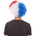 thumbnail image 5 of HPO Adult Unisex Patriotic Panama Flag Sport Wig | Blue Red & White Color Wig Synthetic Fibers, 5 of 9