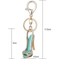 thumbnail image 2 of Ladies High Heel Shoe with Chains Keychain Women Handbag Car Pendant(Green), 2 of 4