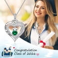 thumbnail image 5 of Iefil Graduation Gifts for Her 2026 College, 925 Sterling Silver Heart May Emerald Green Birthstone Necklace for Women Jewelry, Inspirational Graduation High School Graduate Gift for Best Friend, 5 of 8