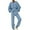 Blue womens 2 piece sets, variant on clear 50% off wycnly Womens Lounge Set Womens Hooded Coat 2 Piece Outfits Fashion Full Zipper Hoodies Sweatshirt Drawstring Jogger Pant Sets Workout Sports Tracksuits Sets with Pocket