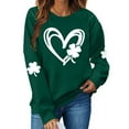 thumbnail image 2 of hotojiny St. Patrick's Day Sweatshirts for Women Fashion Long Sleeve Crewneck Cute Pullover Tops Lounge Loose Soft Shirts, 2 of 5