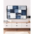 thumbnail image 3 of Outdoor TV Cover 48 to 50 Inch Weatherproof, Navy Blue Grey Waterproof TV Screen Protector for Outside Decor with Zipper and Pocket 48"L x 30"H , Ombre Modern Abstract Art, 3 of 7