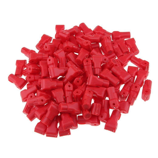 100x Shop Anti-Lost Hanging Display Hook Stop Lock for Store Display Lock for Store Anti-Theft Red 4.5mm