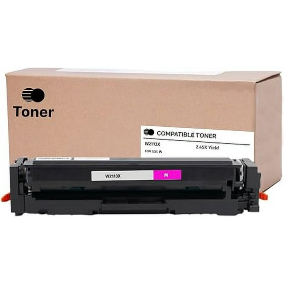 Compatible 206X (W2113X) Toner Cartridge, Magenta 2.45K High Yield, With New Chip