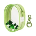 thumbnail image 2 of Estuche de transporte CUTICAT PVC transparente para muñecas con llavero y bolas suaves Ronda verde, 2 of 7