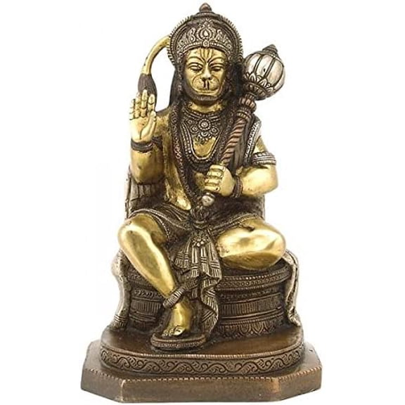 GangesIndia Lord Pawan Putra Hanuman - Brass Statue