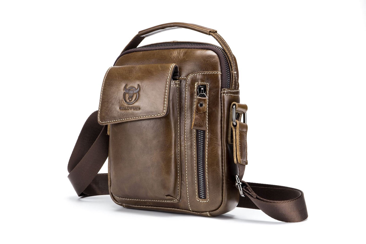 Leather Shoulder Bag Sling Bag Men Small  Crossbody Bag for Men Everyday Casual Travel Messenger Bag Handbag