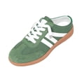 thumbnail image 3 of Womens Vintage Color Block Casual Sneakers Black White Faux Suede Non Slip Gum Rubber Sole Lace Up for Walking Commute Daily Wear Ladies Shoes 43, 3 of 8