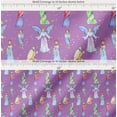 thumbnail image 2 of Soimoi Cotton Poplin Fabric King & Angel Watercolor Printed Fabric 1 Yard 56 Inch Wide, 2 of 7