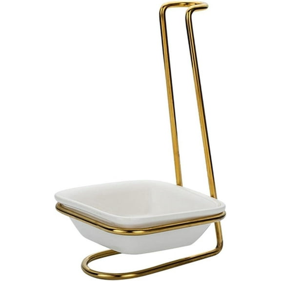 ABCISI Upright Ladle Holder, standing spoons Rest, Kitchen Gadget Portable Spoon Rest Holder, Soup Ladles Holders for Food, Restaurant Counter, single square