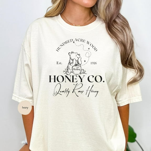 Winnie The Pooh Vintage Hundred Acre Wood Tee, Pooh Honey Co, Pooh Tee, Disney Gift, Retro Pooh Bear Shirt, Classic Pooh Bear