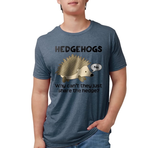 CafePress - Hedgehog Pun Mens Tri Blend T Shirt - Mens Tri-blend T-Shirt