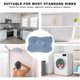 thumbnail image 5 of 2 pcs Anti-blocking cover with suction cup anti-slip hair strainer (the black,blue), 5 of 5