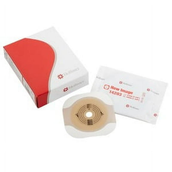 Ostomy Barrier New Imageâ„¢ Flextendâ„¢ Trim to Fit, Standard Wear Adhesive Tape 57 mm Flange Red Code System Hydrocolloid Up to 1-3/4 Inch Opening