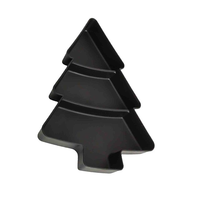 Bandejas de postre con forma de árbol de Navidad Mouliraty, vajilla, caja de fruta extraíble, bandejas navideñas, platos de plástico extraíbles para fiestas