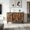Antique Black + Wood, variant on 30.31" Sideboard with Honeycomb Pattern, Modern Accent Cabinet - Storage Buffet
