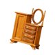 thumbnail image 4 of Tocador en miniatura para casa de muñecas, muebles en miniatura, modelo en miniatura de madera delicada, tocador con marco de madera para pasillo a, 4 of 9