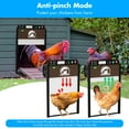 thumbnail image 6 of FarmPoultryGear Automatic Chicken Coop Door, Solar Powered Auto Opener with Timer, Remote Control & LCD Screen, Light Sensor, Anti-Pinch Design for Poultry, Aluminum Door, Weatherproof, Multi-Mode, 6 of 7