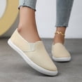 thumbnail image 4 of Womens Lightweight Canvas Slip On Sneakers Comfortable Non Slip Work Shoes Breathable Casual Dress Shoes, 4 of 8
