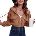 thumbnail image 1 of Chaqueta Informal Para Mujer Encantadora Chaqueta Con Capucha De Manga Larga Con Hombros Caídos Para Mujer Para El Invierno Para El Hogar Para Niñas ANGGREK Ropa, 1 of 5