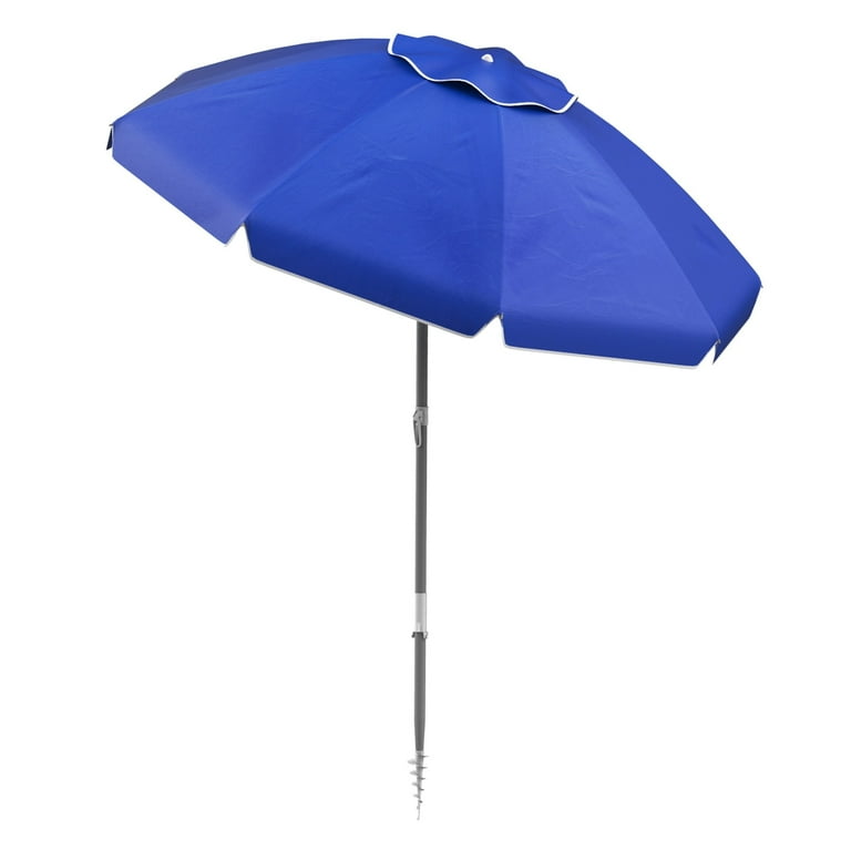 Pure Garden Beach Umbrella with 360 Degree Tilt- 7 Ft Pure Garden Beach Umbrella with 360 Degree Tilt- 7 Ft