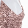 thumbnail image 4 of Ladies Skirt Sequin Suspenders Backless High Waist Tight V-Neck Sexy Dress, 4 of 6