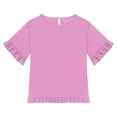 thumbnail image 6 of EnJoCho Casual Girls Linen Shirt Short Sleeve Gauz𝖾 Lightweight 𝖱uffle Tops Spring 2026 Kids 5-16 Years Tee Shirts Blouse, 6 of 6
