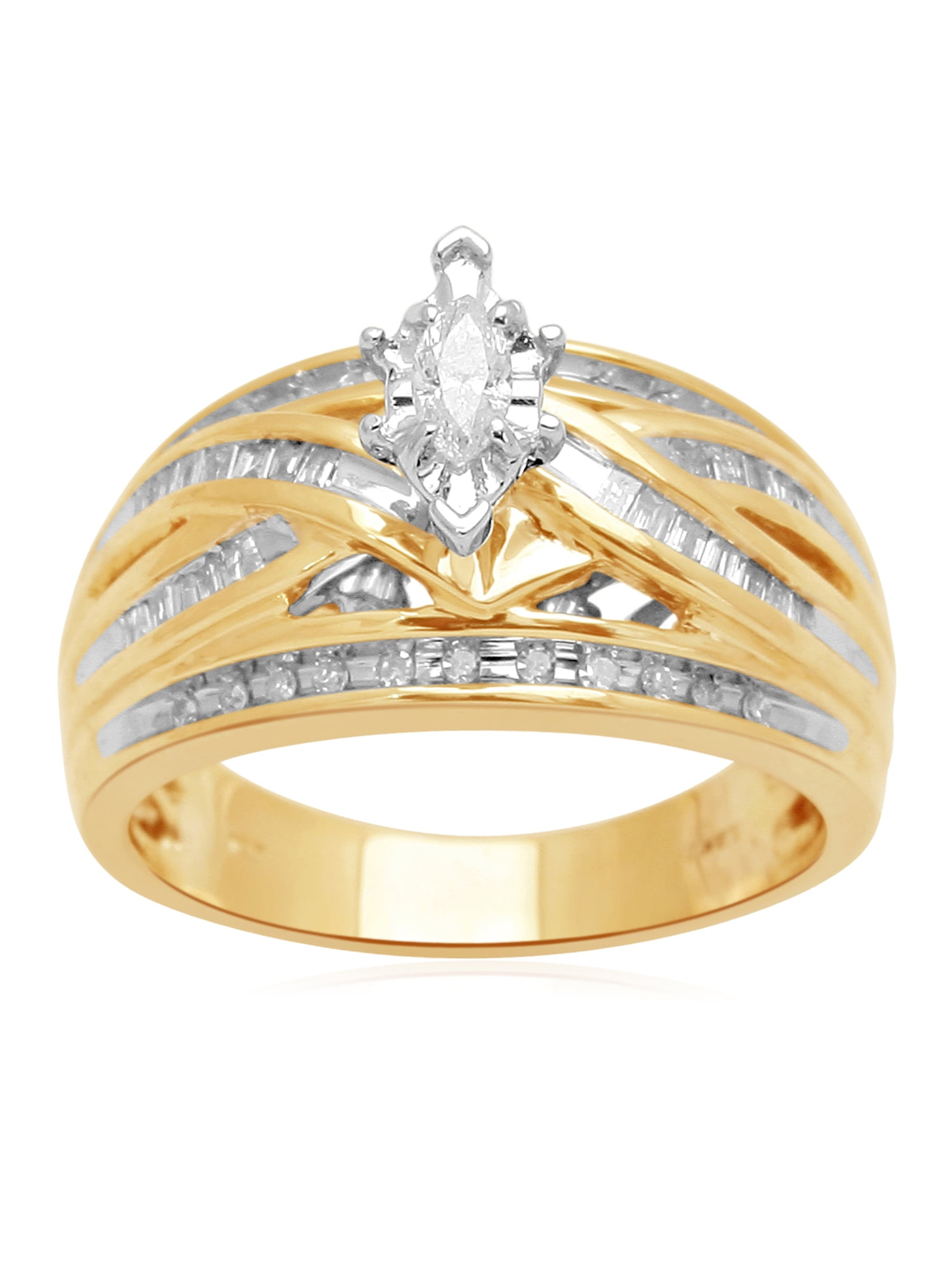 ONLINE 1 2 Carat T W Diamond 14kt Yellow Gold  Bridal  