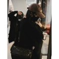 thumbnail image 3 of Yang Mi mismo estilo sombrero STMORITZ protector solar gorra de béisbol hombres mujeres primavera verano marrón carta bordado gorra deportiva, 3 of 4